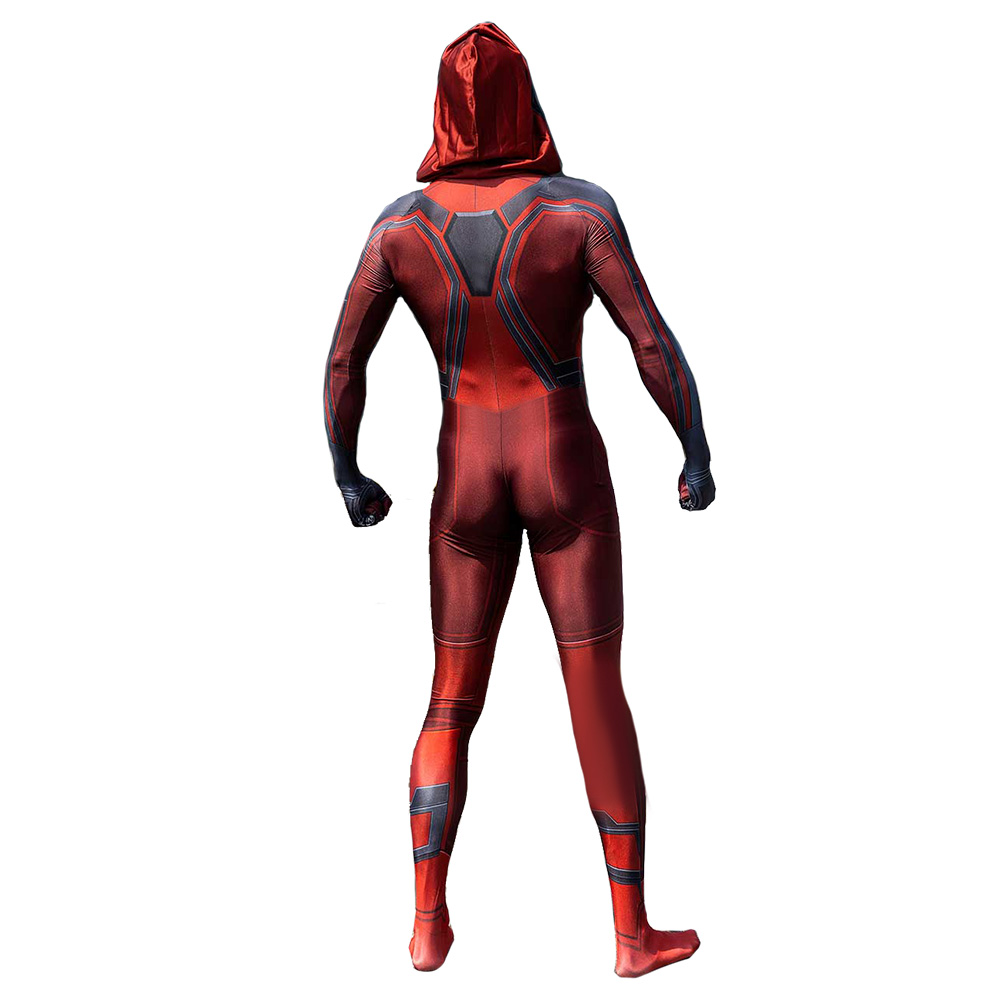 Miles Morales Spider-Man Kostüm Red Hat Battle Anzug Cosplay BodySuit Halloween Party Cosplay Kostüm Deluxe Anzug