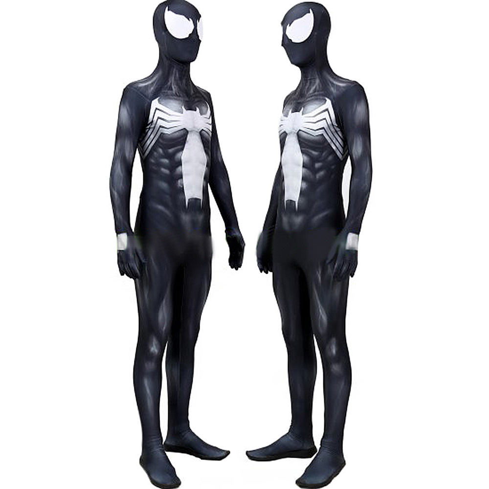 Venom Cosplay Bodysuit Kostüm Luxusanzug Spiderman Kostüm Cosplay Halloween Party Jumpsuits Outfit für Kinder/Erwachsene