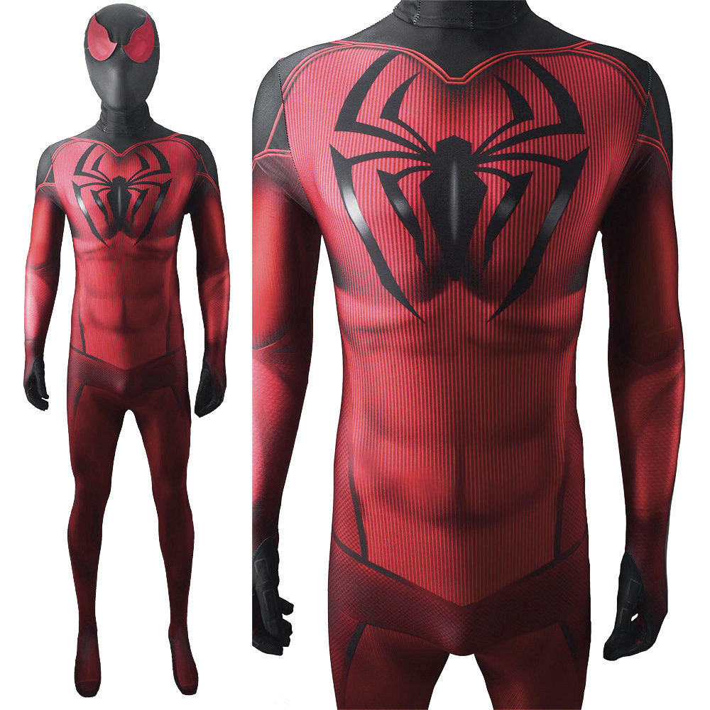 Game Spider-Man-Kostüm Superheld Muskel einteiliger BodySuit Halloween Party Cosplay Schlachten 3D Style Outfit