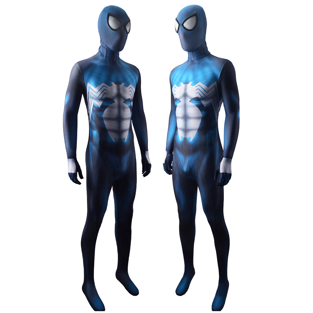 Marvel Ultimate Spider-Man Cosplay Luxusanzug Venom Deluxe Muskelkiste Schwarz Kostüm Erwachsene Kinder 3D-Stil Bodysuit