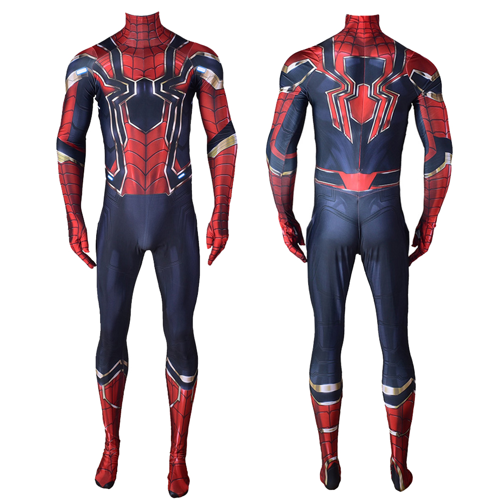 Iron Spider-Man Cosplay Bodysuit Fluoreszenzstil Kostüm Unisex Erwachsener&Kid Spandex Halloween Party Cosplay Zentai Anzug