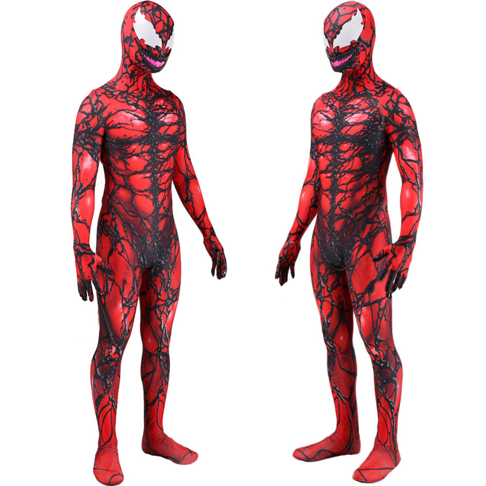 Venom Kostüm Halloween Superhelden Cosplay Anzug Jumpsuit Zentai BodySuit Party Dress -up Geschenk für Kinder Erwachsene