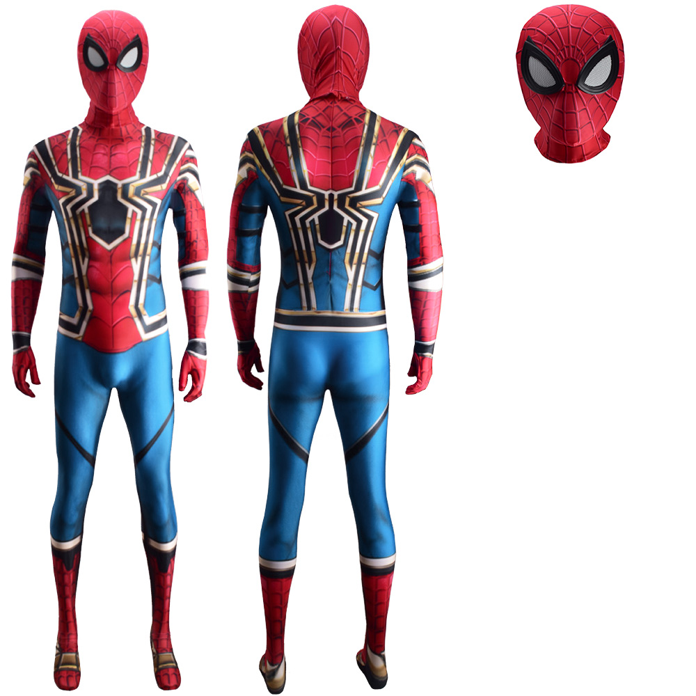 Iron Spiderman Kostüm Unisex Erwachsener&Kid Marvel Comics Bodysuit Superhelden Spandex Halloween Cosplay Zentai Anzugstil