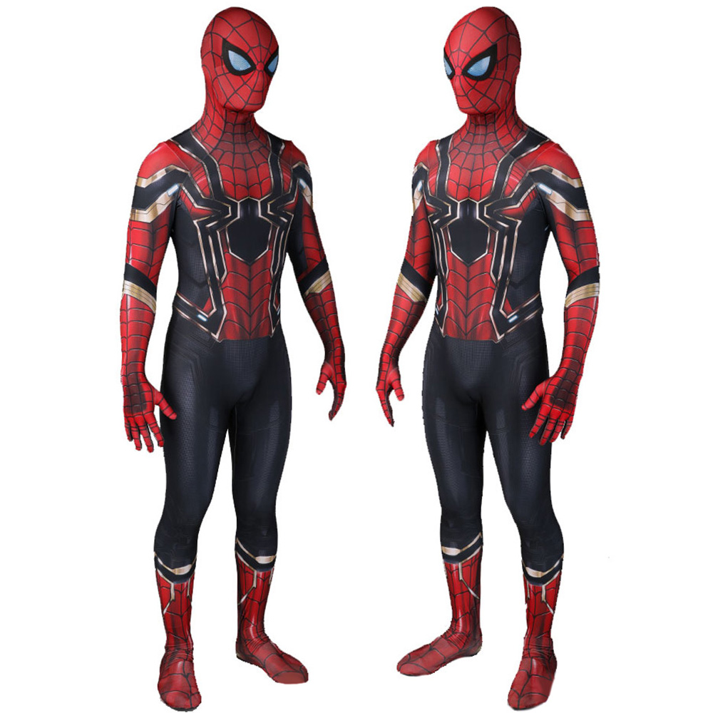 Superhelden Iron Man Spiderman Anzüge Halloween Cosplay Kostüme 3D -Stil Kind Marvel Endspiel Deluxe Zentai Anzug