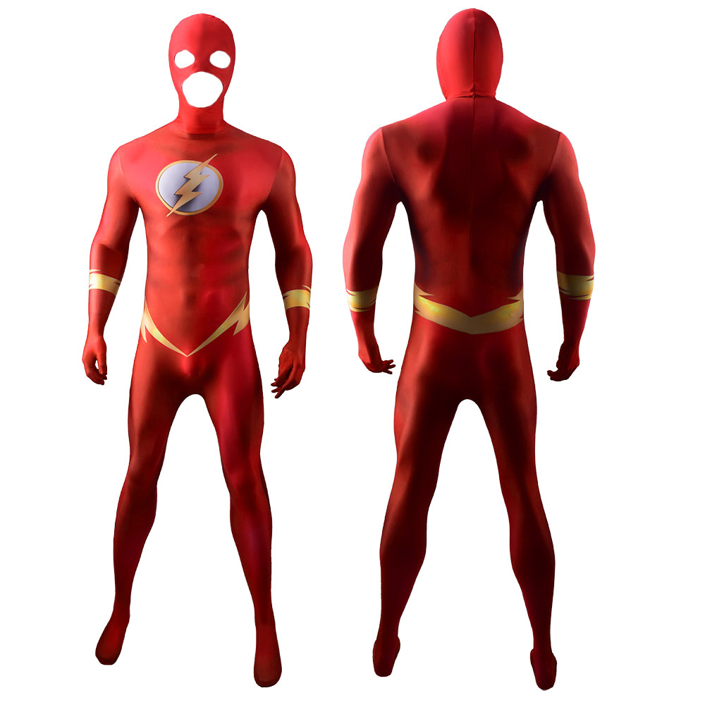 Flash Halloween Justice League Superhelden Flash Kids Cosplay Bodysuit Kostüme Speed ​​Force Deluxe Muskelkaste Kostüm