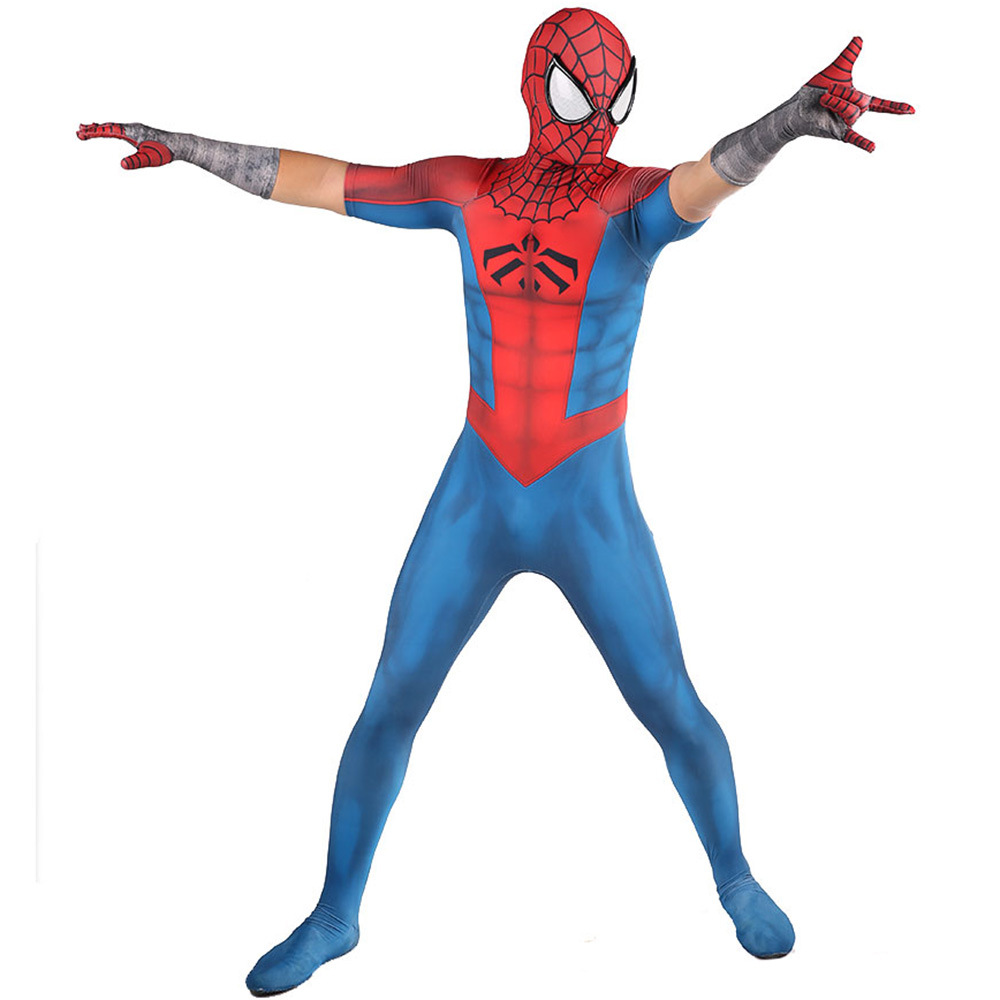 Comic Marvel Ultimate Spider-Man Kostüm Bodysuit Spandex Halloween Cosplay Jumpsuit Zentai Anzüge 3D-Stil Dress Up up
