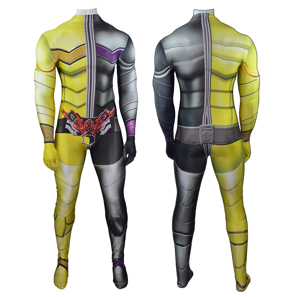 Kamen Rider Superhelden Bodysuit 3D -Stil Kostüm für Erwachsene Rider Accel Spandex Anzug Halloween Cosplay Kostüme Luxusanzug