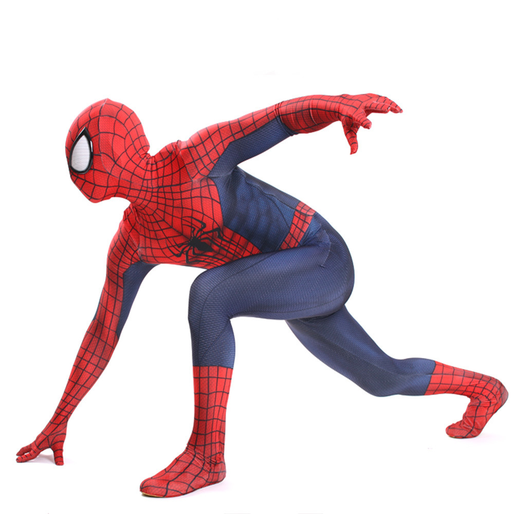 Der erstaunliche Spinnen-einteilige BodySuit Spandex Stresung 3D-Stil Halloween Spiderman Superhelden Cosplay für Erwachsene Kinder