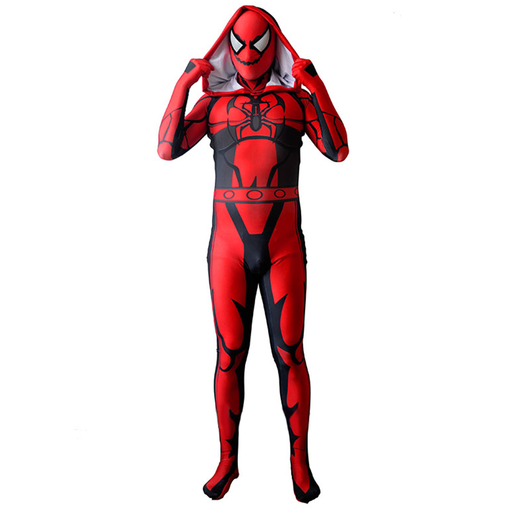 Cool Agent Carnage Venom Cosplay Kostüm einteilige Strumpfhosen BodySuit Erwachsene&Kinder Halloween Cosplay 3D-Stil Outfit
