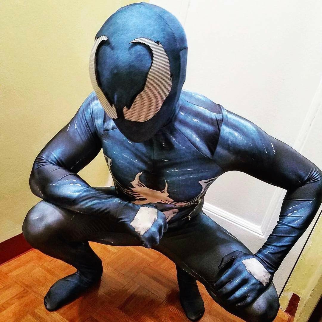 Halloween Spiderman Superhelden Cosplay Venom Symbiote Kostüm Bodysuit Jungenuit Spandex 3D -Stil Zentai Anzüge für Erwachsene Kinder