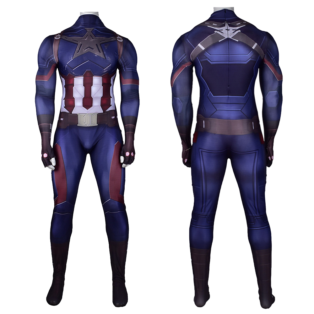 Captain America Marvel Superhelden Cosplay -Kostüme für Erwachsene/Kinder Halloween -Bodysuits Unisex spandex Kostüm