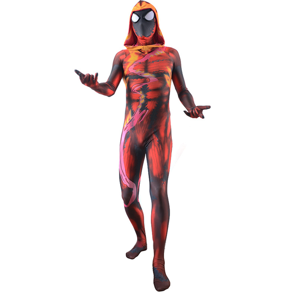 Gwenage Cosplay -Kostüm in den Spinnenvers Gwenage Spandex Stoff Halloween Superhelden Bodysuit für Männer Jungen