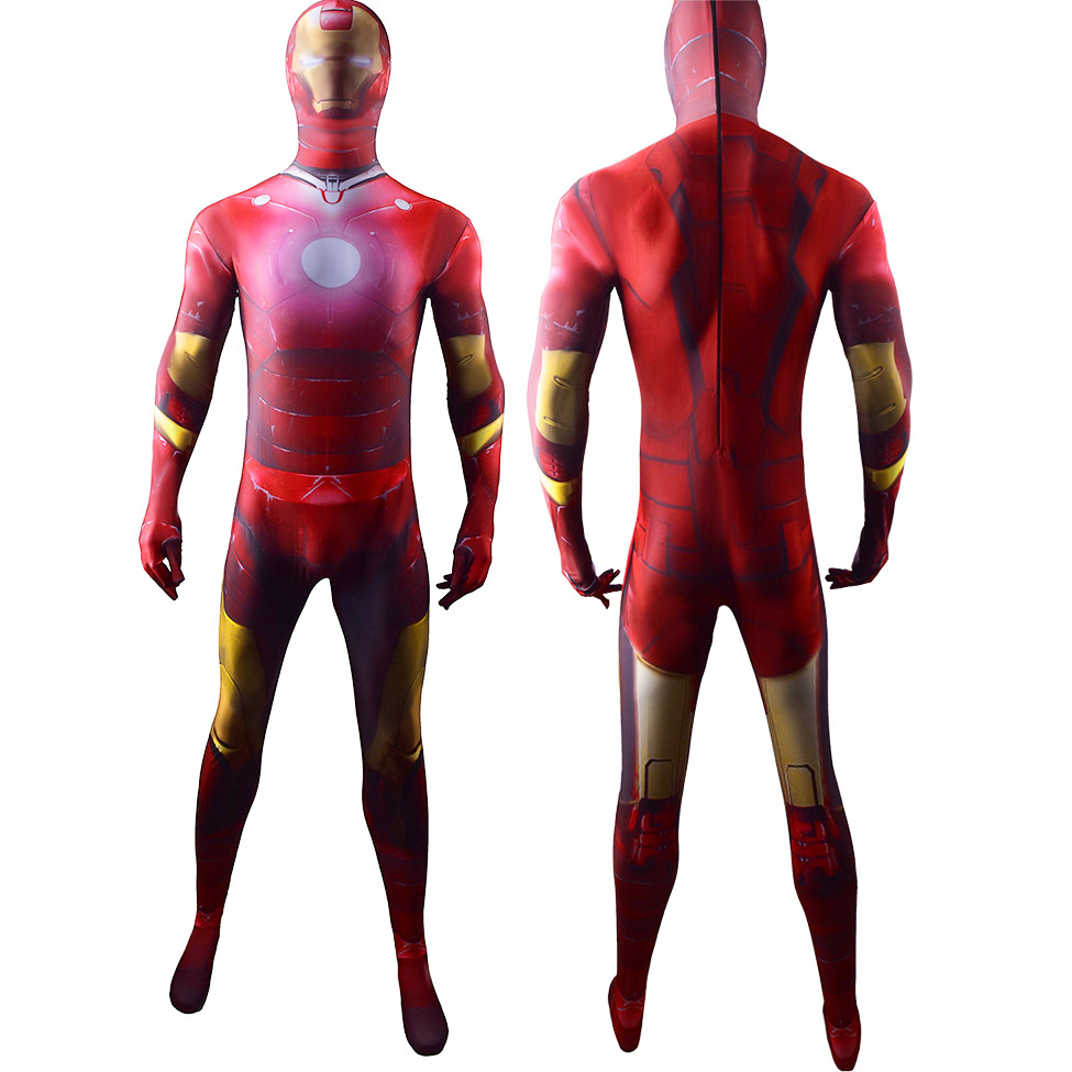 Iron Spider Kostüm Unisex Erwachsener&Kid Spandex Halloween Party Cosplay Zentai Anzug Marvel Superhelden -Outfit