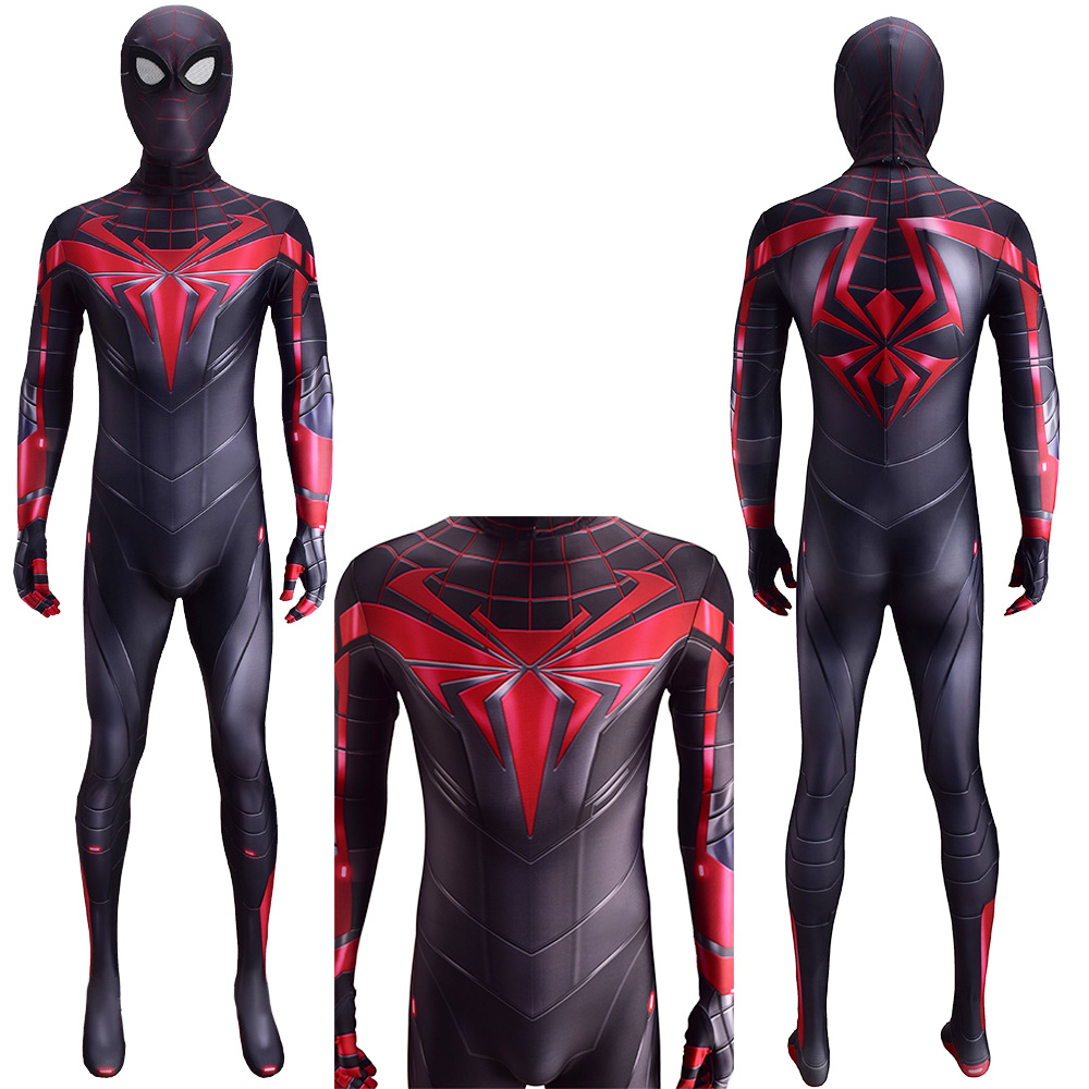 Marvels Spider Man Miles Morales Halloween Cosplay Party Show Kostüm Overall Outfit Comics Kostüme für Erwachsene/Kinder