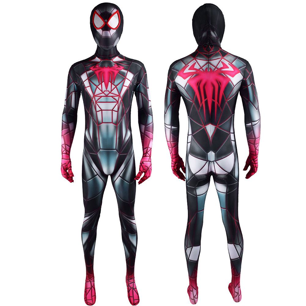 Spiel PS5 Superhero Spiderman Miles Morales Marvel Comics Halloween Kostüm Ideen für Erwachsene/Kinder BodySuit Jumpsuit Outfit