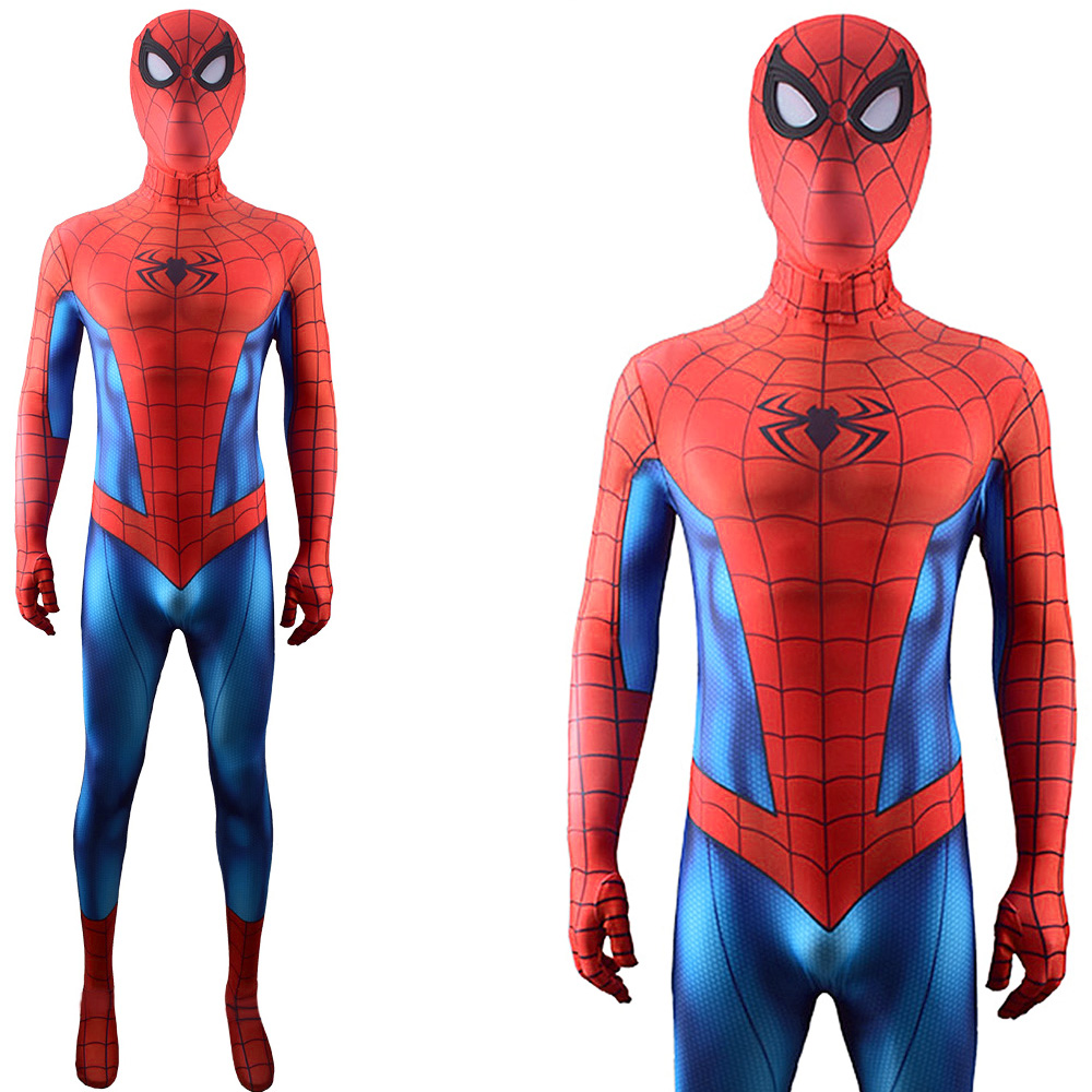 Spiel PS4 Spiderman Einteilige Strumpfhosen einzigartige Kostüme für Halloween-Jumpsuit-Outfit für Erwachsene/Kinder