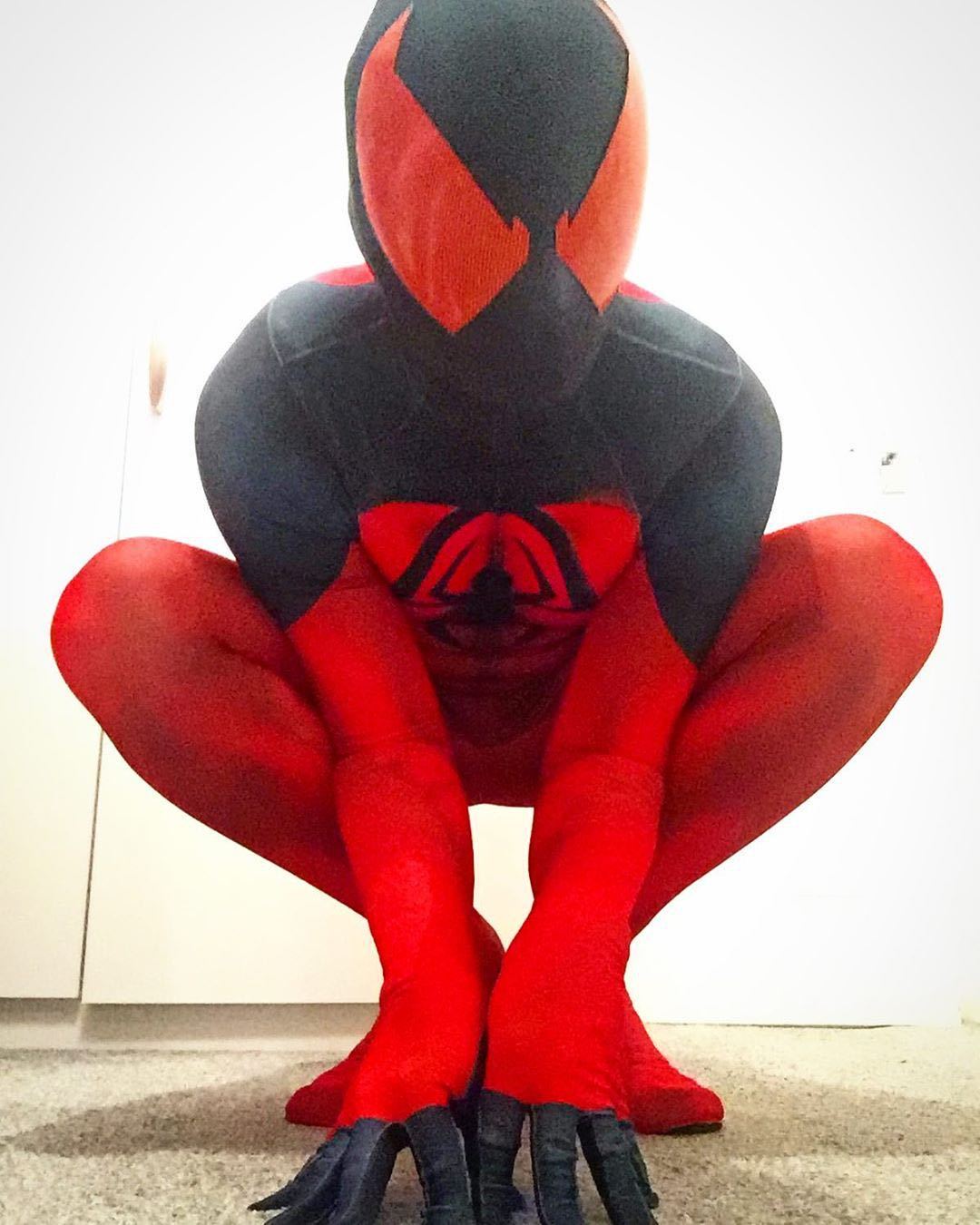 Marvel Superhelden Schwarz und Red Spider-Man Neue in den Spinnenvers Zentai Cosplay Halloween Party Geburtstag Kostüme BodySuit Strumpfhosen Jumpsuit Erwachsene/Kinder 3D-Stil