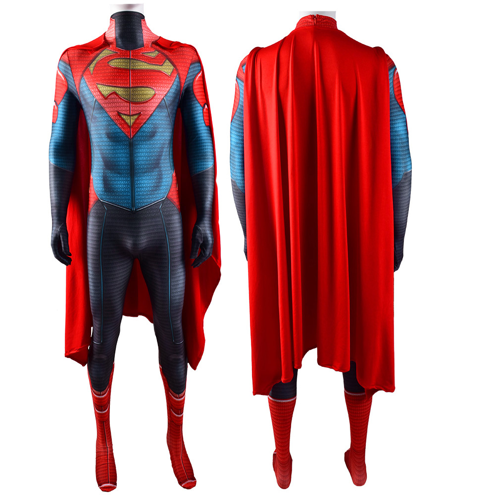DC Superboy Jonathan Kent Rollenspiel Kostüm für Kinder Premium Halloween Party Kostüm Performance Kleidung Volles Set mit Cape