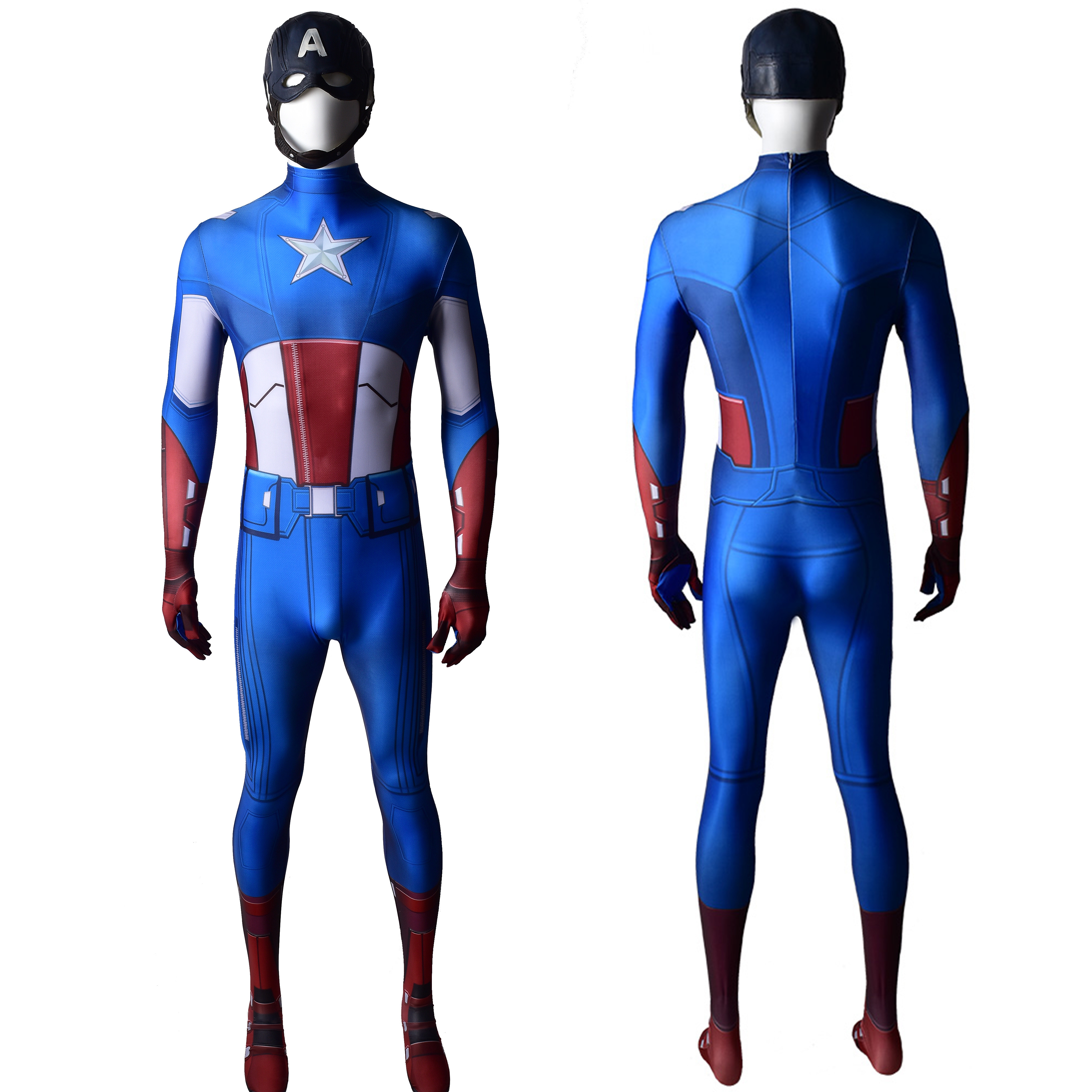 Männer Marvel Superhelden Universum Captain America Deluxe Kostüm kreative einzigartige Kostüme für Halloween Party Show Geburtstagsgeschenke
