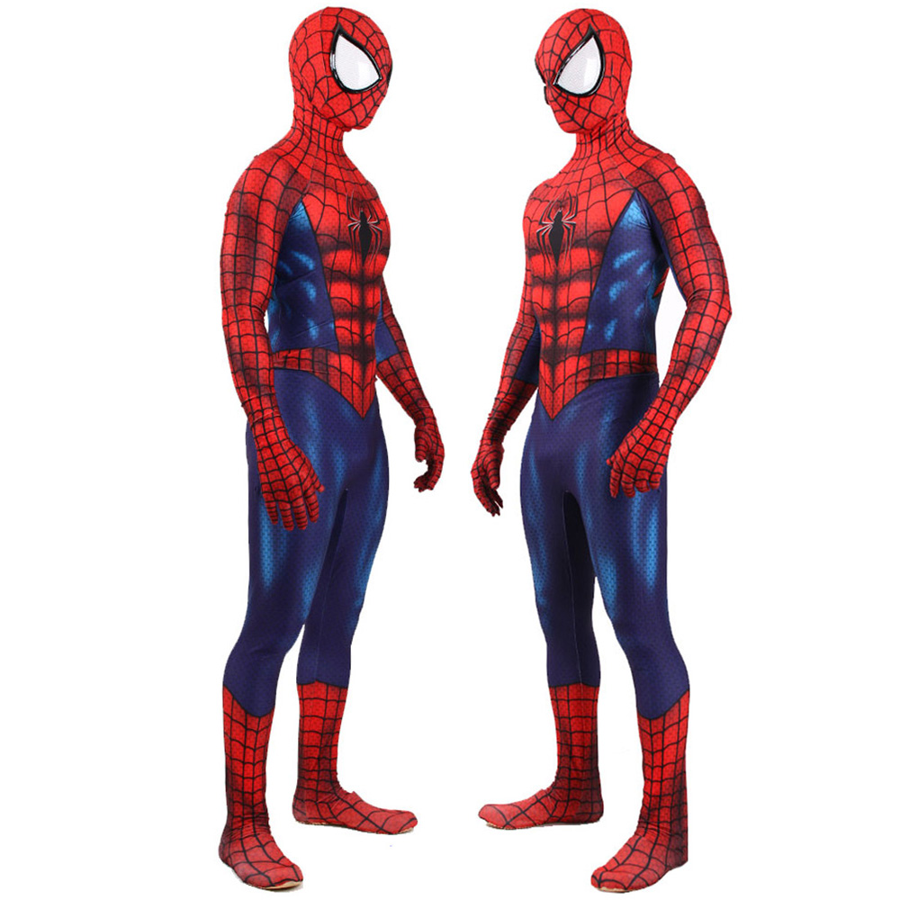 Marvel Dianabol Version Ultimate Superhelden Spider-Man Zentai Comics Cosplay Halloween Kostüme BodySuit Strumpfhosen Jumpsuit Muskelanzug Erwachsener/Kinder 3D-Stil