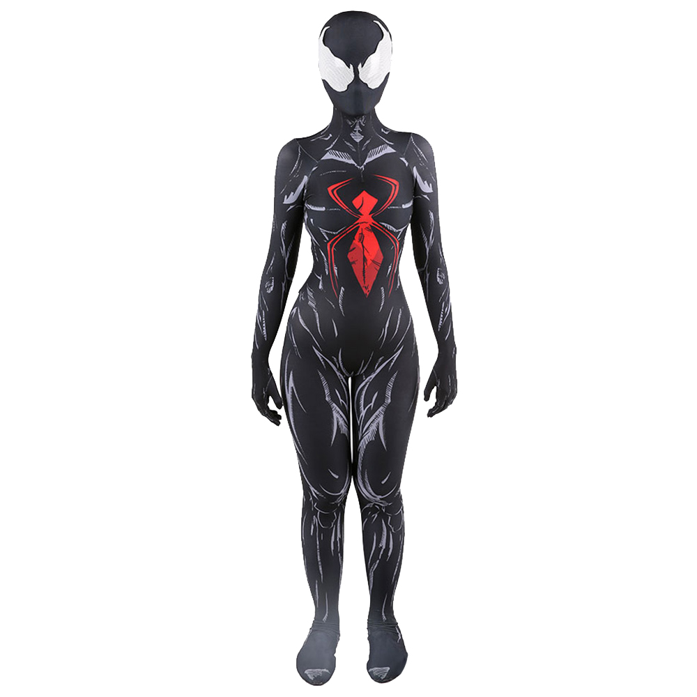 Marvel Black Widow Superhelden Spider-Man Cosplay Halloween Party Geburtstag Kostüme BodySuit Strumpfhoundsuit für Frauen 3D-Stil