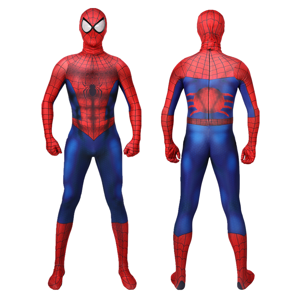 Muscle Spiderman Marvel Superhelden Zentai Cosplay Halloween Party Geburtstag Kostüme BodySuit Strumpfhosen Jumpsuit Erwachsener/Kinder 3D -Stil