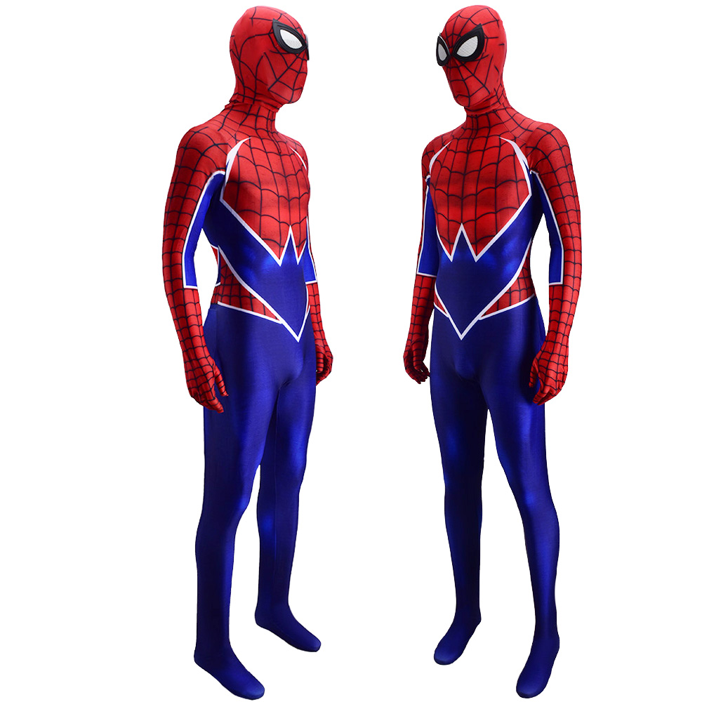 Spiel PS4 Spider-Punk Marvel Superhelden Deluxe Strumpfhosen Jumpsuit Charakter des Kampfanzugs Bodysuit Strumpfhosen Jumpsuit Erwachsene/Kinder