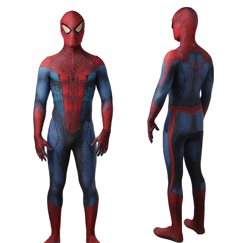 The Amazing Spider-Man Superhelden Cosplay Halloween Kostüm BodySuit Strumpfhoundsuit Faser Optical Outfit Show Kleidung für Erwachsene/Kinder verbessert