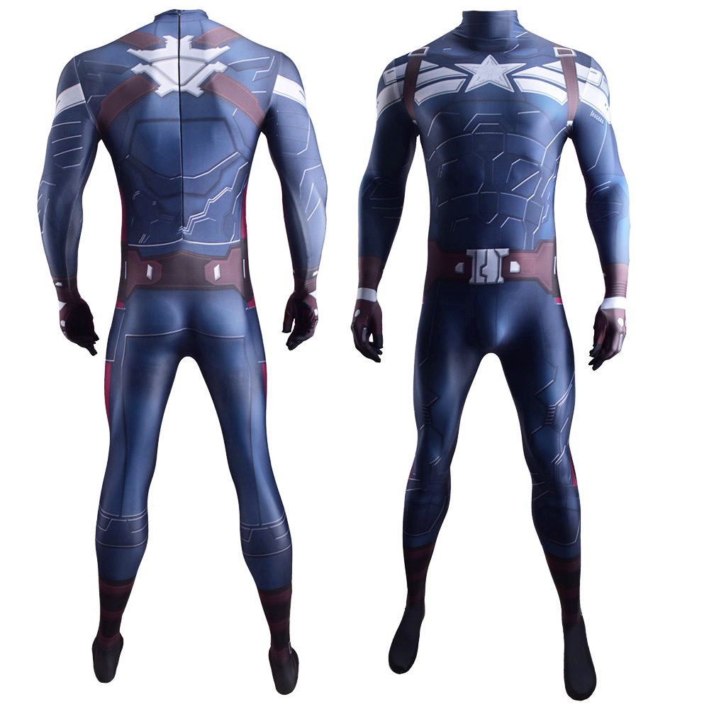 Herren Marvel Universe Captain America Der Wintersoldat Deluxe Cosplay Halloween Kostüm Strumpfhosen Comic Conventions Bühnenaufführungskostüme