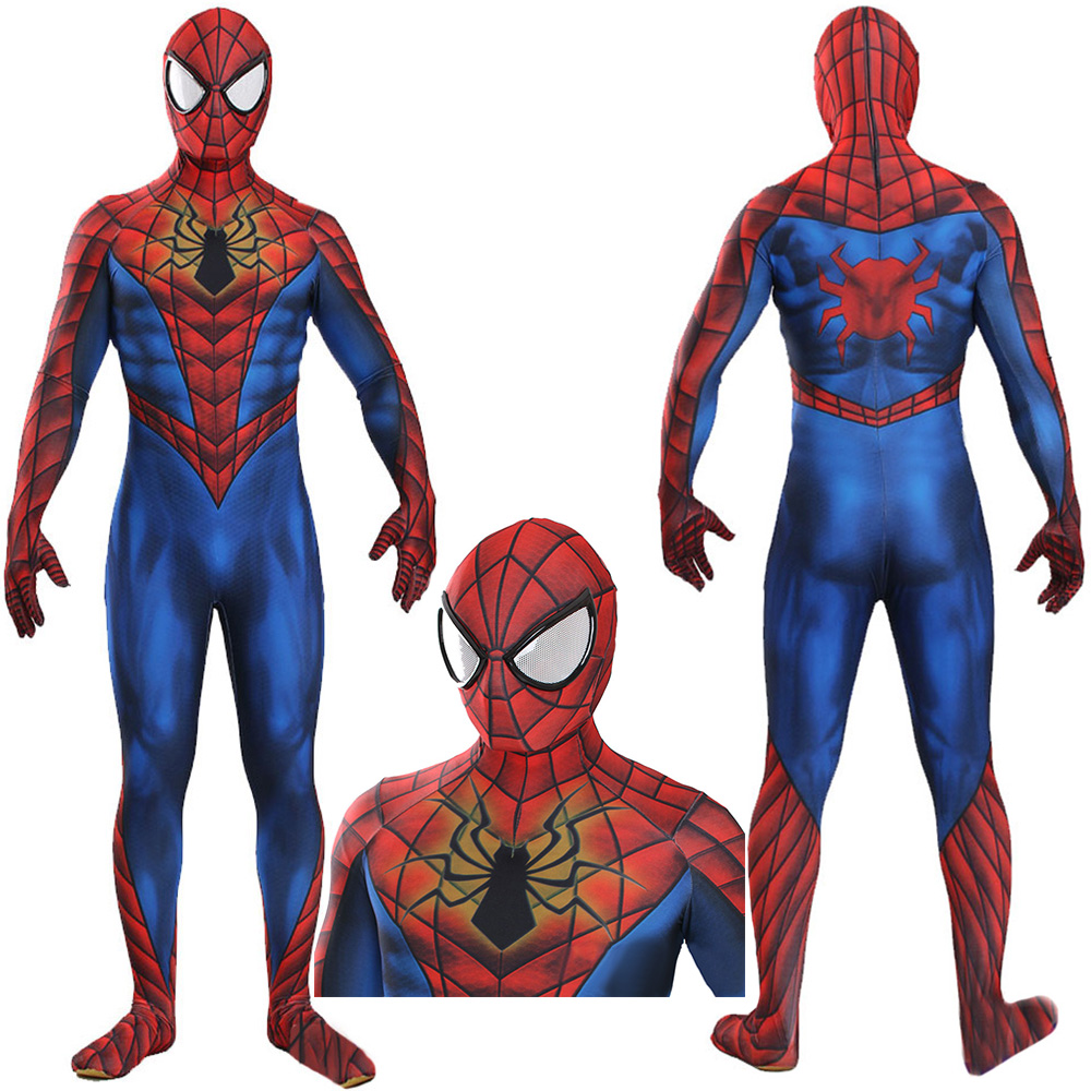 Spiel PS4 Marvel Superhelden Spider-Man Alle neuen Muskelanzug kreative einzigartige Kostüme für Halloween-Party-Geburtstagsgeschenke Erwachsene/Kinder