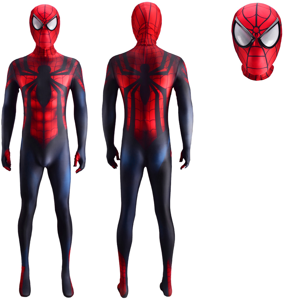 Marvel Superhelden Scarlet Spiderman Neu in den Spinnenvers Zentai Halloween Cosplay Kostüme Erwachsene/Kinder BodySuit Strumpfhoppsuit Jumpsuit