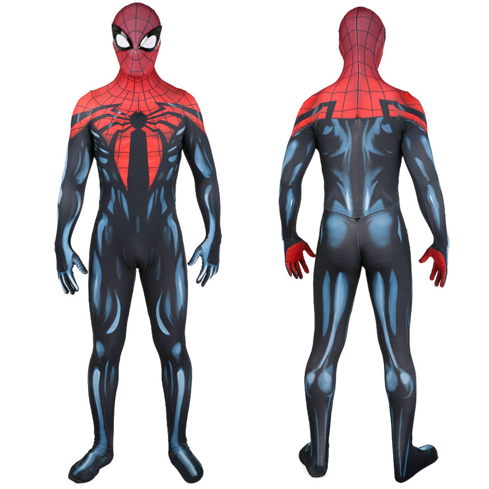 Superior Spider Man Marvel Superhelden Cosplay -Kostüme für Erwachsene/Kinder Halloween -Bodys -Strumpfhosen Overall mit weißen Brillen