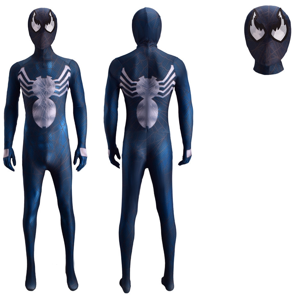 Marvel Venom Spider-Man Bodysuit Cosplay Halloween Kostüm Superheldenanzug Erwachsene/Kinder Deluxe Bodysuit Overall Outfit