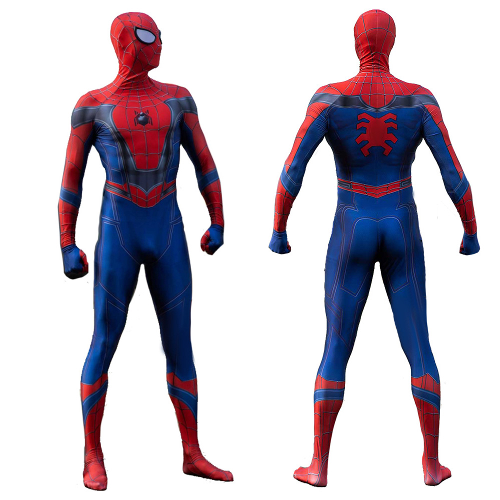 Marvel Superhelden Spider-Man Homecoming Cosplay Halloween Party Geburtstag Kostüme BodySuit Strumpfhosen Jumpsuit Muskelanzug für Erwachsene/Kinder 3D-Stil