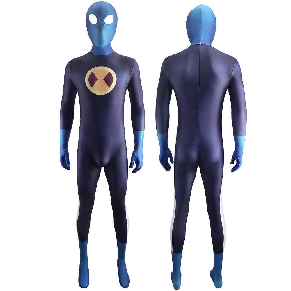 Rockman Mega Man einteilige Strumpfhosen Bodysuit Overall Outfit für Erwachsene/Kinder Strumpfhosen Comic-Konventionen Bühnenbühnen-Performance-Kostüme