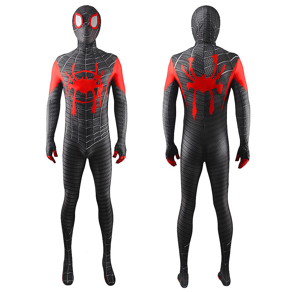 Spiderman Halloween Herren Deluxe Superhelden Spinnen Kostüm Cosplay BodySuit Overall Zentai Onesie Outfit für Jungen Erwachsene