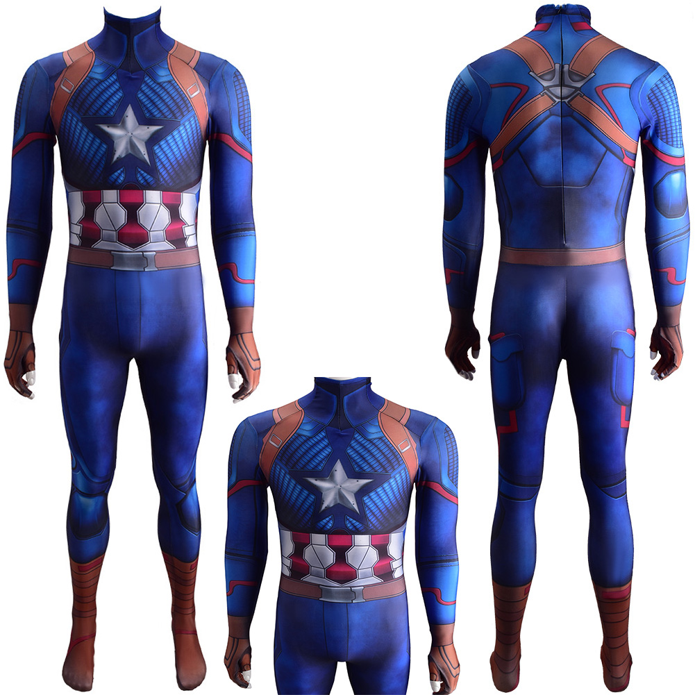 Superhero Marvel Captain America Die Avengers Halloween Kostümideen für Erwachsene/Kinder BodySuit Overall Outfit