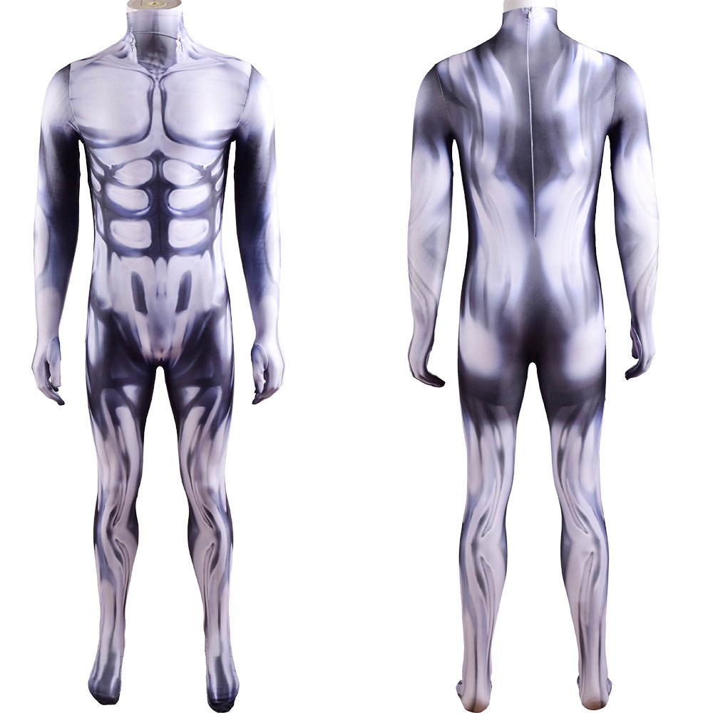 Silber Surfer Metallic Bodysuit Zentai Erwachsener/Kinder glänzend ein Stück Spandex Körperanzug Halloween Kostüm Deluxe Strumpfhosen Jumpsuit Jumpsuit