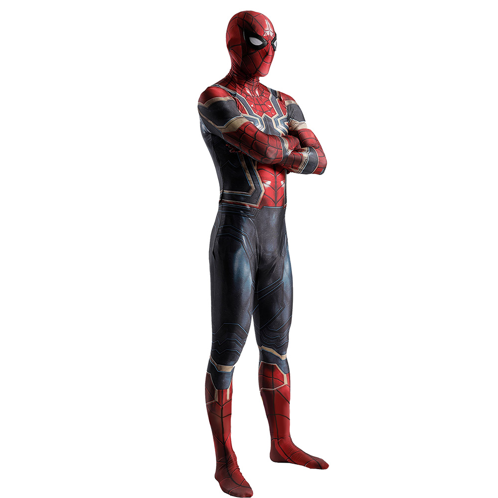 Kostüm Halloween Party Deluxe Anzug Iron Spider-Man Superhelden Spinnen Kostüm Spandex Jumpsuit Halloween Cosplay Kostüme Kinder/Erwachsene