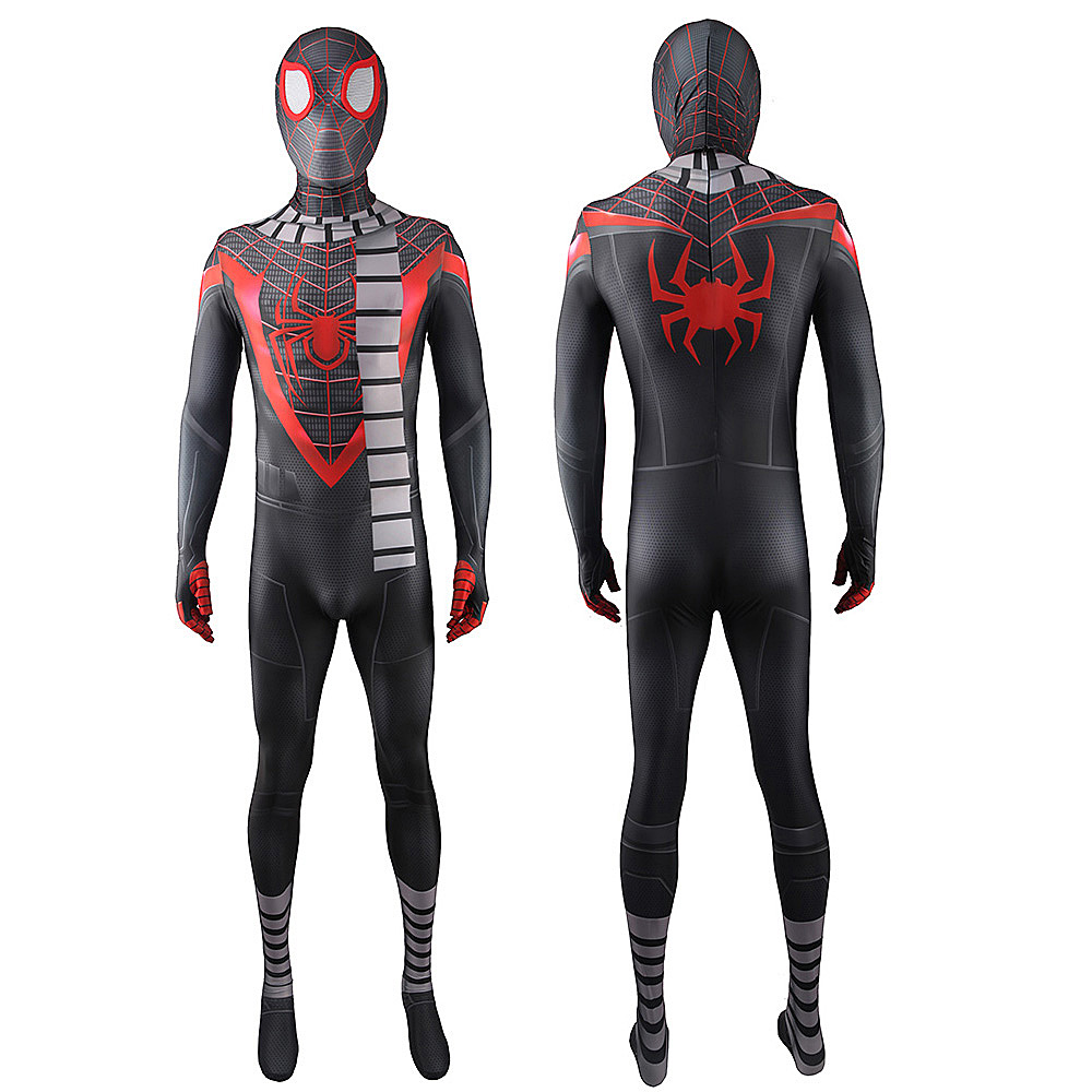 Marvels Spider Man Miles Morales Ultimate Halloween Cosplay Party Show Kostüm Overall Outfit Comics Kostüme für Erwachsene/Kinder